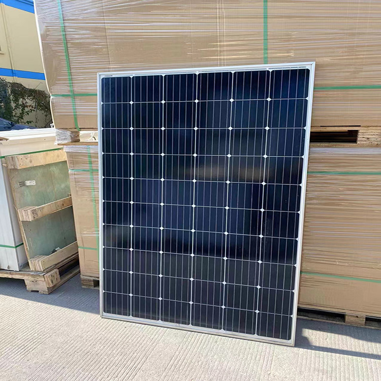 二手单晶295w太阳能电池板300w太阳能发电板315w电站拆卸光伏组件